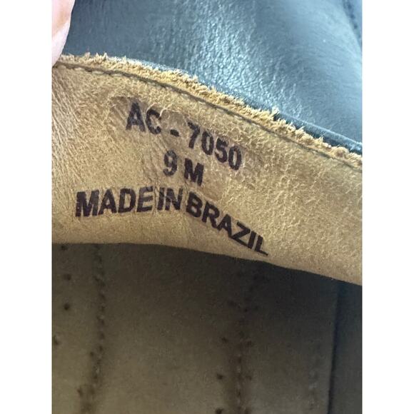 De La Rentis Men's Black Leather Loafers Size 9M Brazil Slip On Excellent #DR - Picture 10 of 10